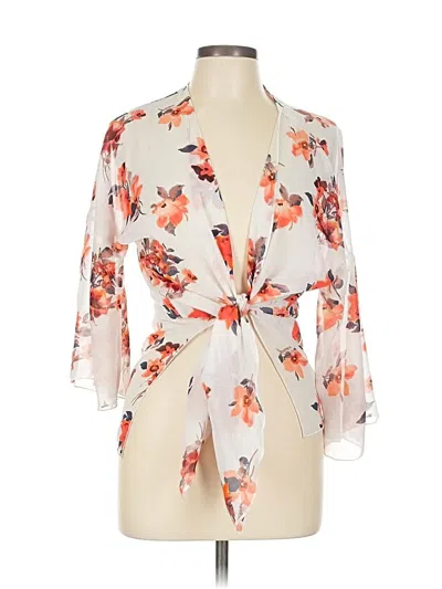 Pre-owned Polly & Esther 3/4 Sleeve Blouse In Orange