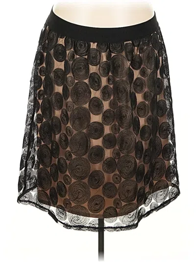 Pre-owned Lane Bryant Casual Skirt In Brown