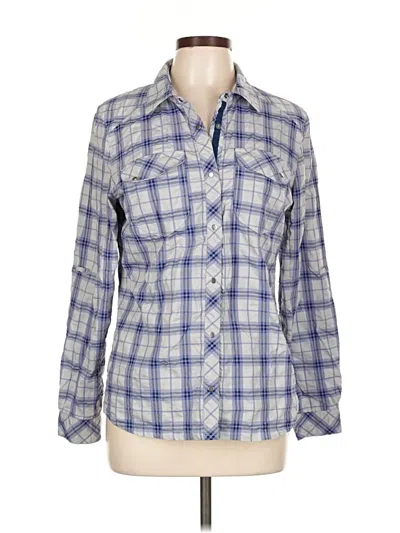 Pre-owned Rei Long Sleeve Blouse In Blue