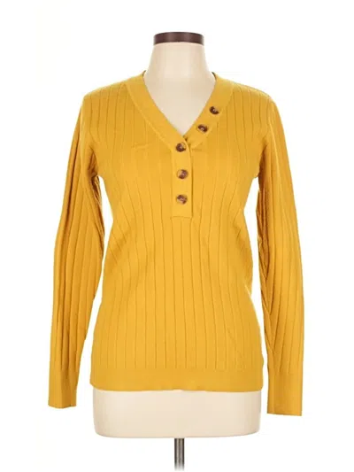 Pre-owned Fashion Cardigan Sweater In Yellow