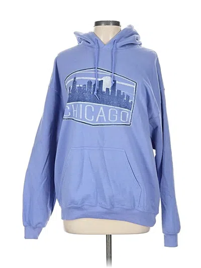 Pre-owned Assorted Brands Pullover Hoodie In Blue