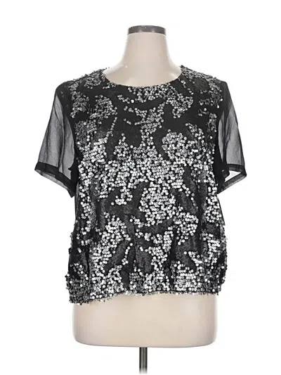 Ellen Tracy Short Sleeve Blouse In Multi