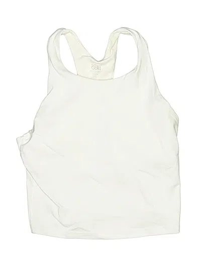 Pre-owned Athleta Girl Kids' Active Tank Top In White