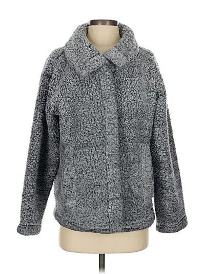 Pre-owned Billabong Faux Fur Jacket In Gray