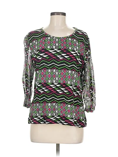 Pre-owned A La Carte 3/4 Sleeve T-shirt In Green