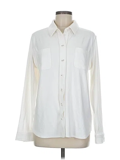 Pre-owned 32 Degrees Long Sleeve Button Down Shirt In White