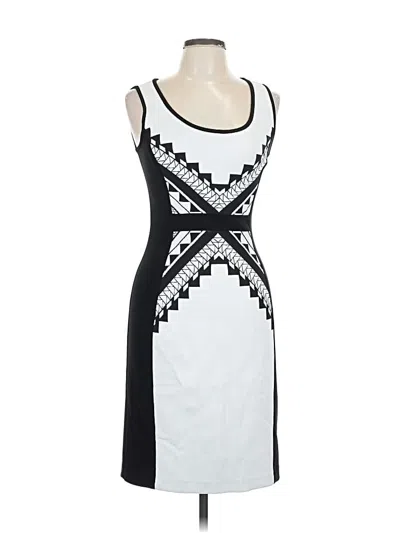 Pre-owned Joseph Ribkoff Cocktail Dress In White