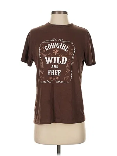 Pre-owned Charlotte Russe Short Sleeve T-shirt In Brown
