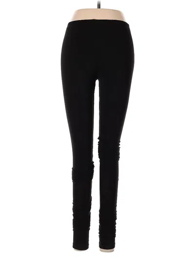 Pre-owned Melange Leggings In Black