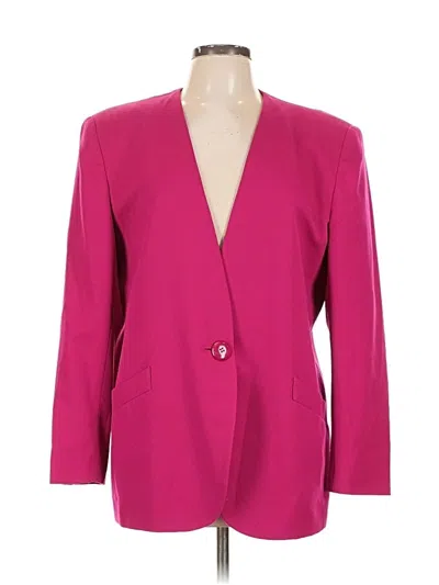 Pre-owned Jones New York Wool Blazer Jacket In Pink