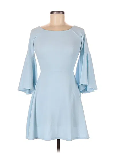 Pre-owned Design Lab Lord & Taylor Casual Dress In Blue