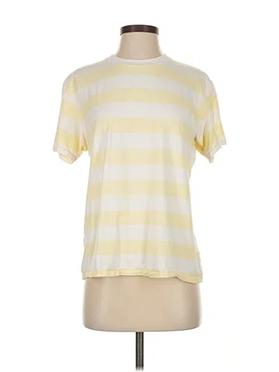 Pre-owned Uniqlo Short Sleeve T-shirt In Yellow