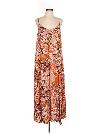 Pre-owned Tribal Casual Dress In Orange