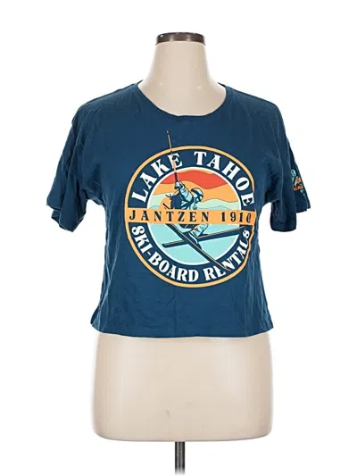 Pre-owned Jantzen Short Sleeve T-shirt In Blue