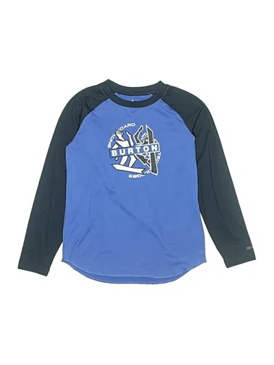 Pre-owned Burton Kids' 3/4 Sleeve T-shirt In Blue