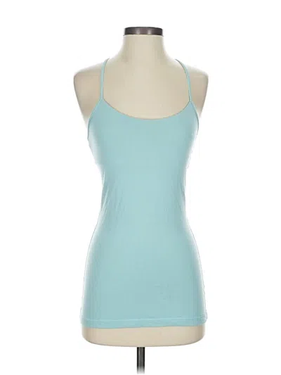 Pre-owned Lululemon Athletica Tank Top Blue Halter Neckline Tops