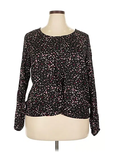 Pre-owned Torrid Long Sleeve Blouse In Black