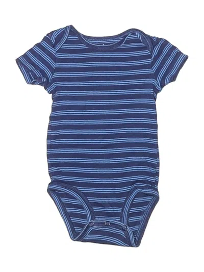 Pre-owned Just One You Made By Carter's Babies' Short Sleeve Onesie In Blue