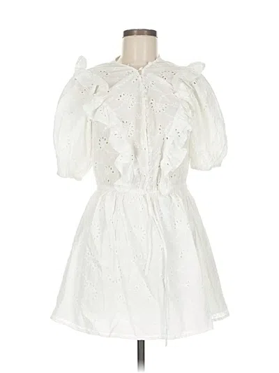 Pre-owned Miou Muse Cocktail Dress In White