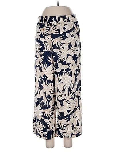 Pre-owned Nicole Miller Linen Pants In Blue