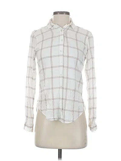 Pre-owned Abercrombie & Fitch Long Sleeve Blouse In White