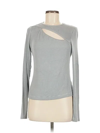 Lamade Long Sleeve Top Gray Keyhole Neckline Tops In Gray