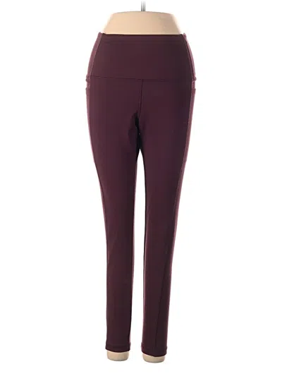 Pre-owned Danskin Active Pants In Burgundy