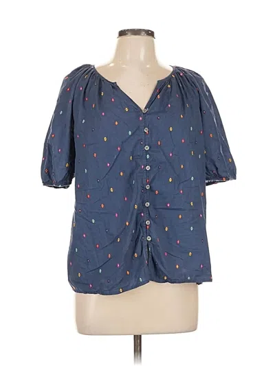 Pre-owned Style & Co Short Sleeve Blouse In Blue