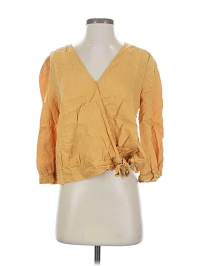 Pre-owned Velvet Heart 3/4 Sleeve Blouse In Yellow
