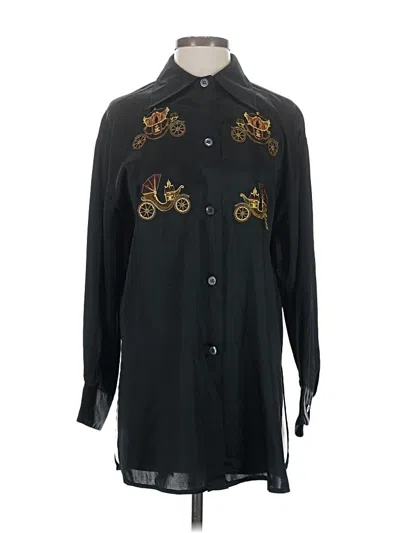 Pre-owned Iceberg Long Sleeve Blouse In Black