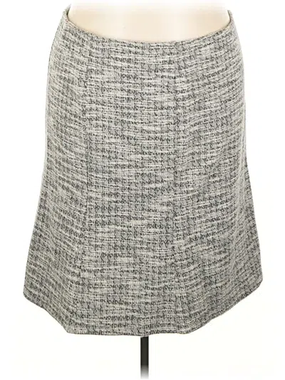 Pre-owned Isaac Mizrahi Live Casual Skirt In Gray