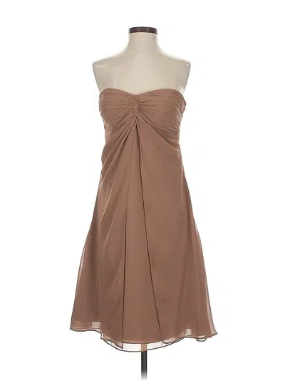 Pre-owned Bill Levkoff Cocktail Dress In Brown