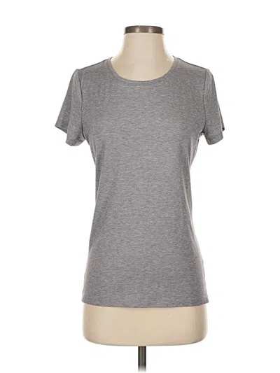 Pre-owned Athleta Short Sleeve Top Gray Crew Neck Tops