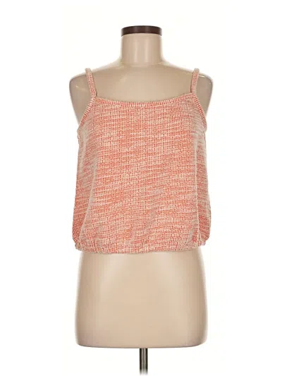 Pre-owned Ann Taylor Loft Tank Top Orange Strapless Neckline Tops