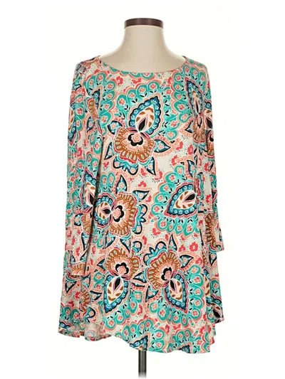 Pre-owned Chico's 3/4 Sleeve T-shirt In Blue