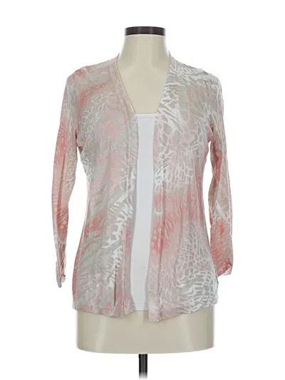 Pre-owned Chico's Cardigan Sweater In Pink