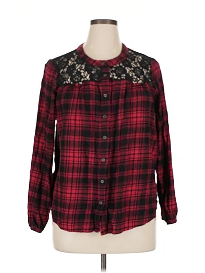 Pre-owned Massini Long Sleeve Blouse In Red