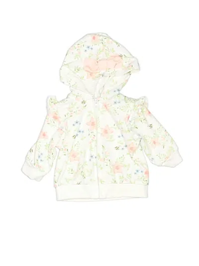 Pre-owned Assorted Brands Babies' Zip Up Hoodie In White