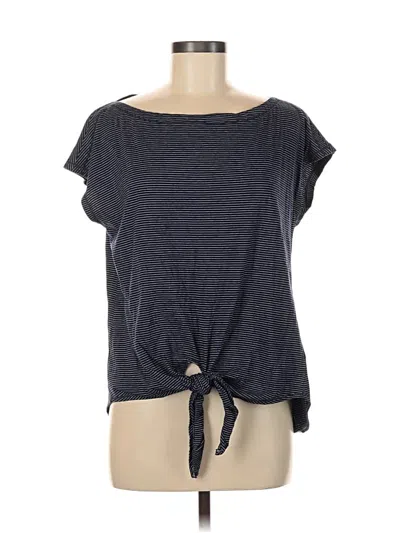 Pre-owned Max Studio Short Sleeve Top Gray Keyhole Neckline Tops