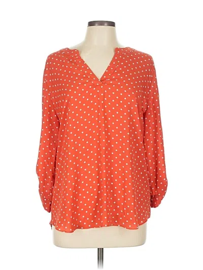 Pre-owned Fortune + Ivy 3/4 Sleeve Blouse In Orange