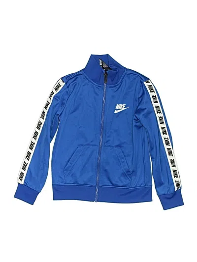 Pre-owned Nike Kids' Zip Up Hoodie In Blue