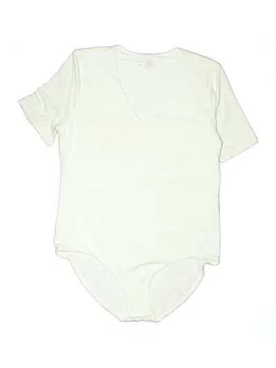 Pre-owned Soma Short Sleeve Top Ivory V Neck Tops In White