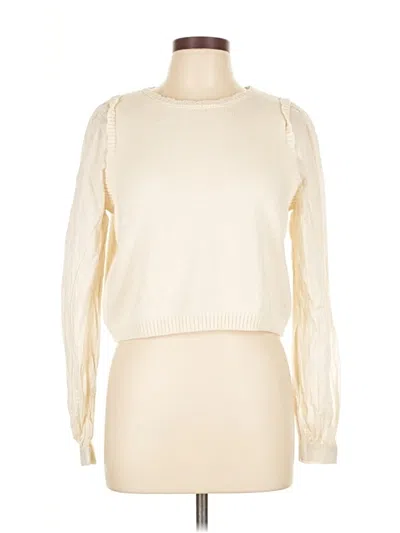 Pre-owned Melrose And Market Pullover Sweater In White