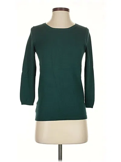 Pre-owned Ann Taylor 3/4 Sleeve T-shirt In Green