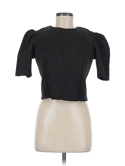 Pre-owned T Tahari Short Sleeve Top Black Sweetheart Neckline Tops