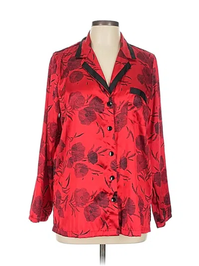 Pre-owned Jaclyn Smith 3/4 Sleeve Blouse In Red