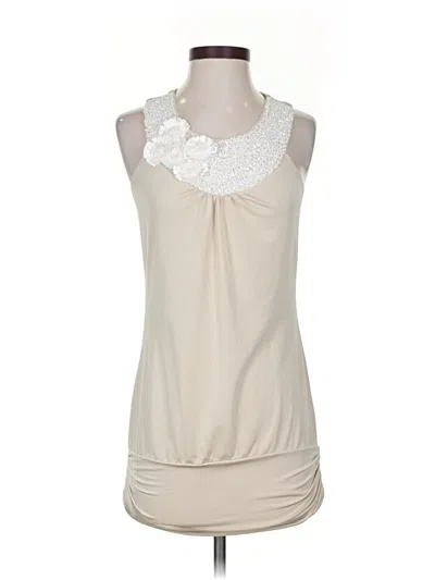 Pre-owned Studio Y Sleeveless Blouse In White