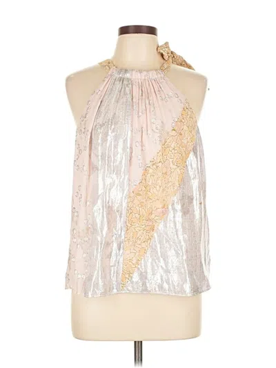 Pre-owned Rebecca Taylor Sleeveless Blouse In Silver