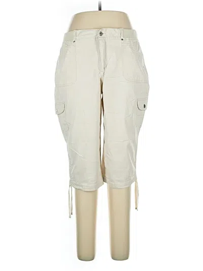 Pre-owned Gloria Vanderbilt Cargo Pants In White