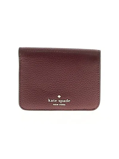 Pre-owned Kate Spade New York Leather Wallet In Burgundy